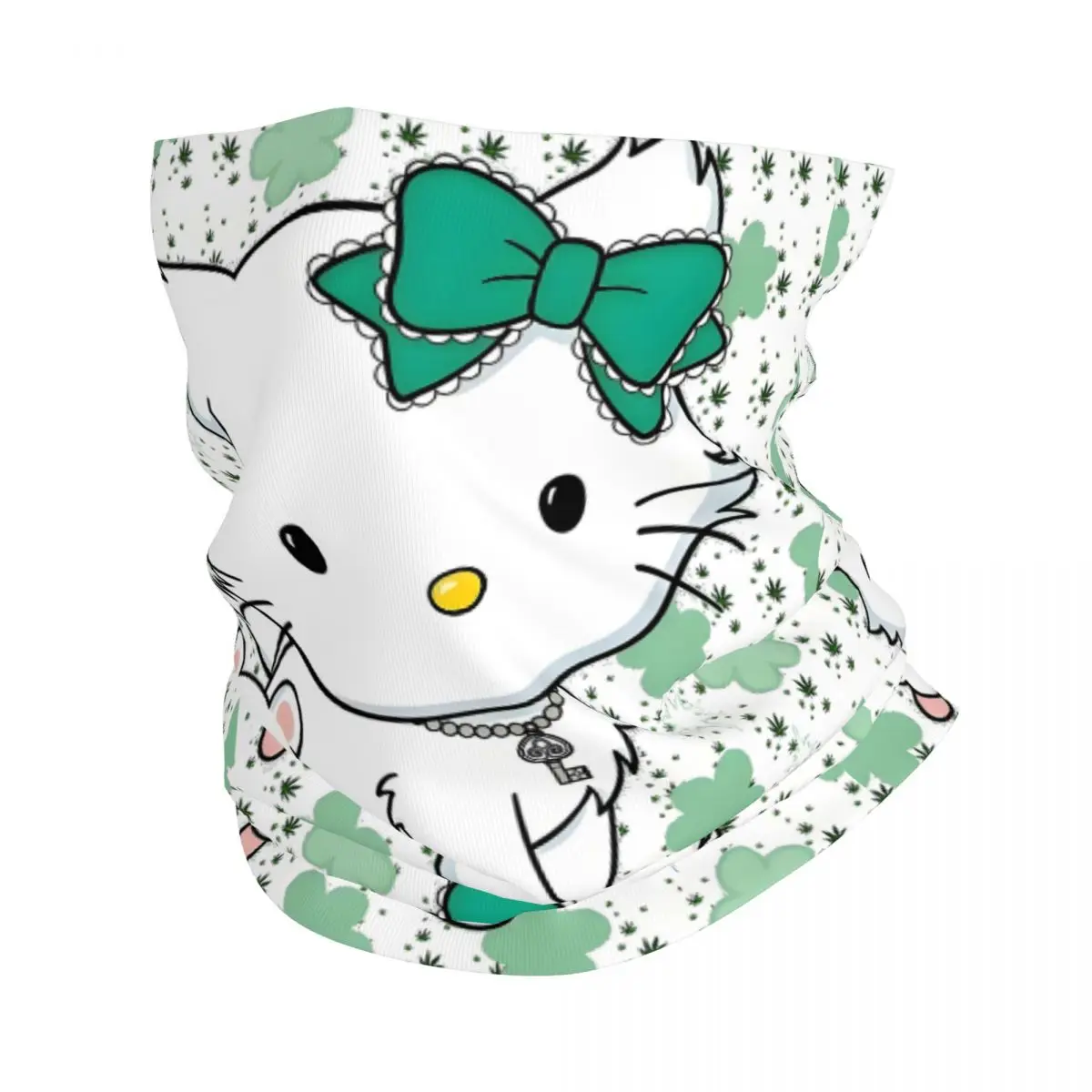 

Sanrio аниме Charmmy Kitty зимняя повязка на голову, теплая повязка на голову для мужчин и женщин, походный шарф-труба для кемпинга, милая бандана с мультяшным лицом, гетры