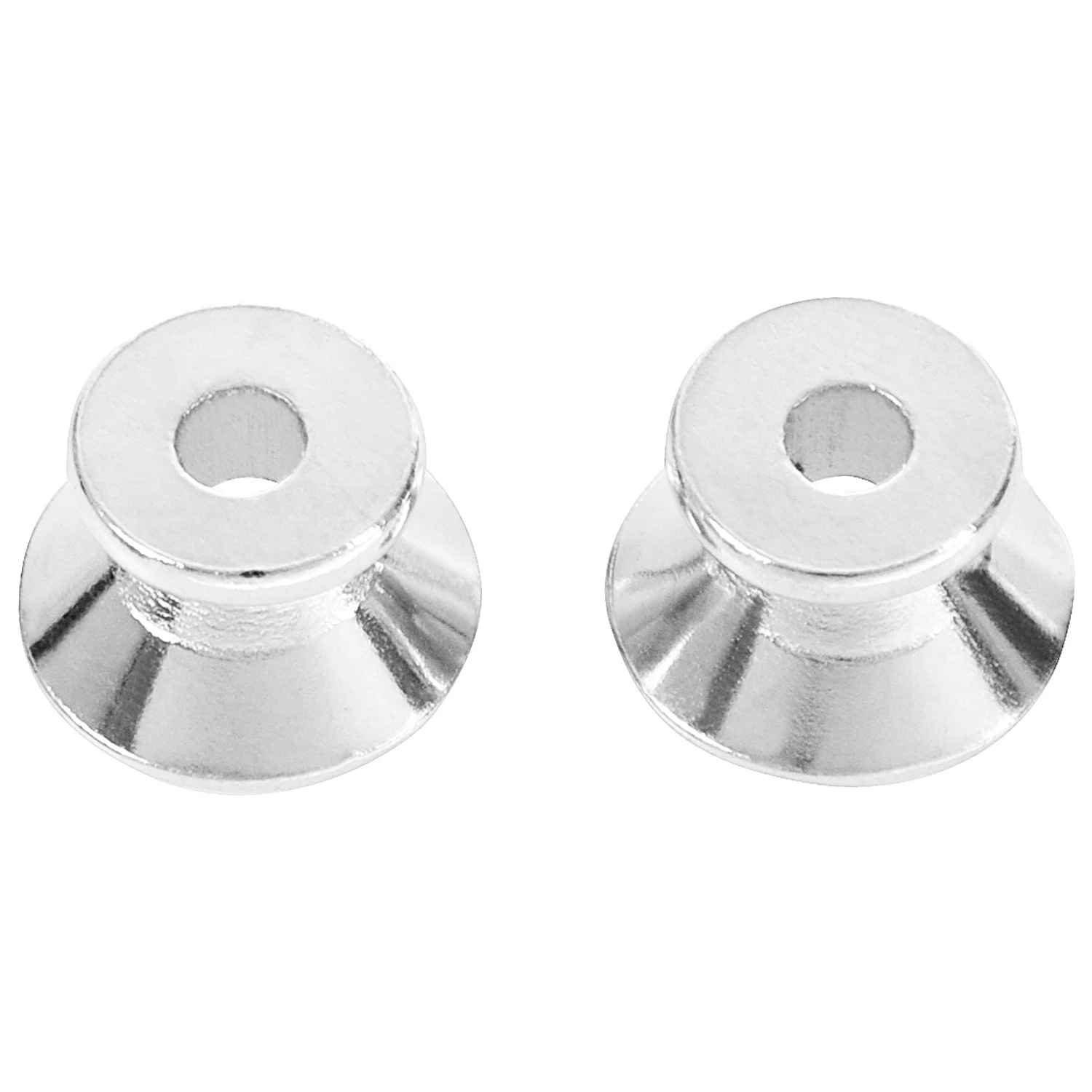 2 x Electric Acoustic Guitar Bass Strap Button Screw Lock Pins Pegs Pads Silver