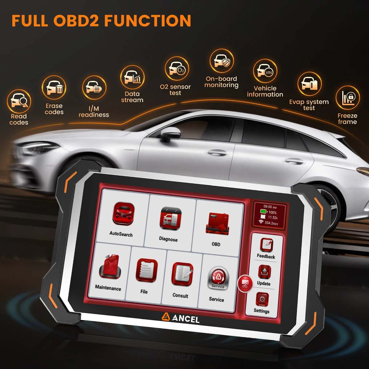 

34 сброса DS600BT ANCEL OBD2 сканер двунаправленное кодирование ЭБУ CANFD DOIP программирование ключей Obd2 автомобиль все системы диагностические инструменты