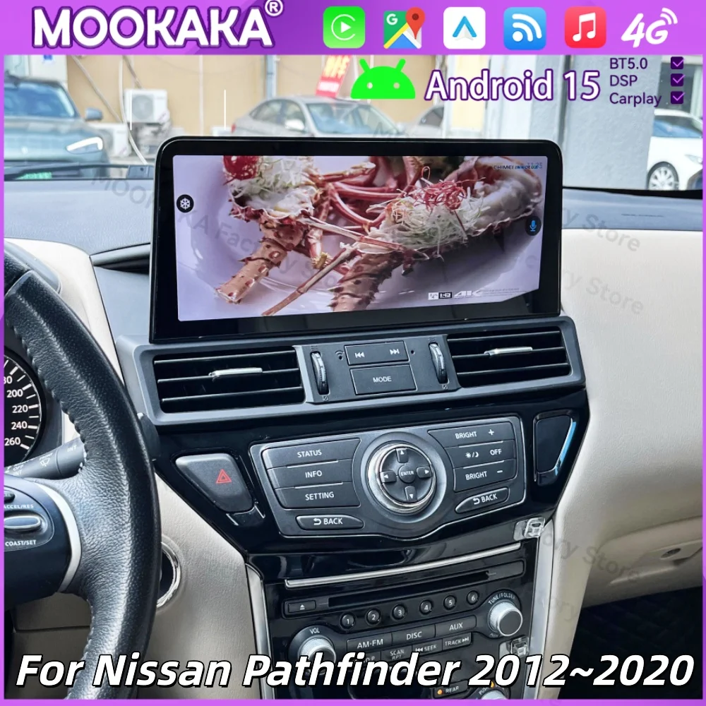 

12.3-дюймовый Android-радиоприемник для Nissan Pathfinder 2012~2020, GPS-мультимедийный плеер, интеллектуальная навигация, автомобильная стереосистема, головное устройство