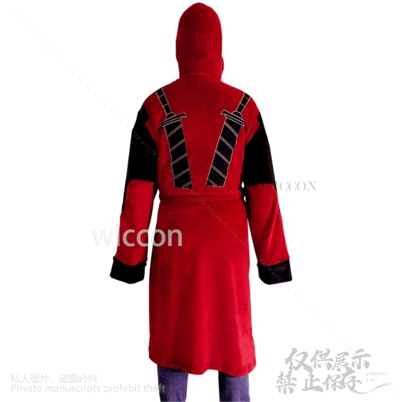 Anime Movie Deadth Paol Bathrobe Cosplay Costume Men Women Halloween Christmas Flannel Hooded Pajamas Sleepwear Customized