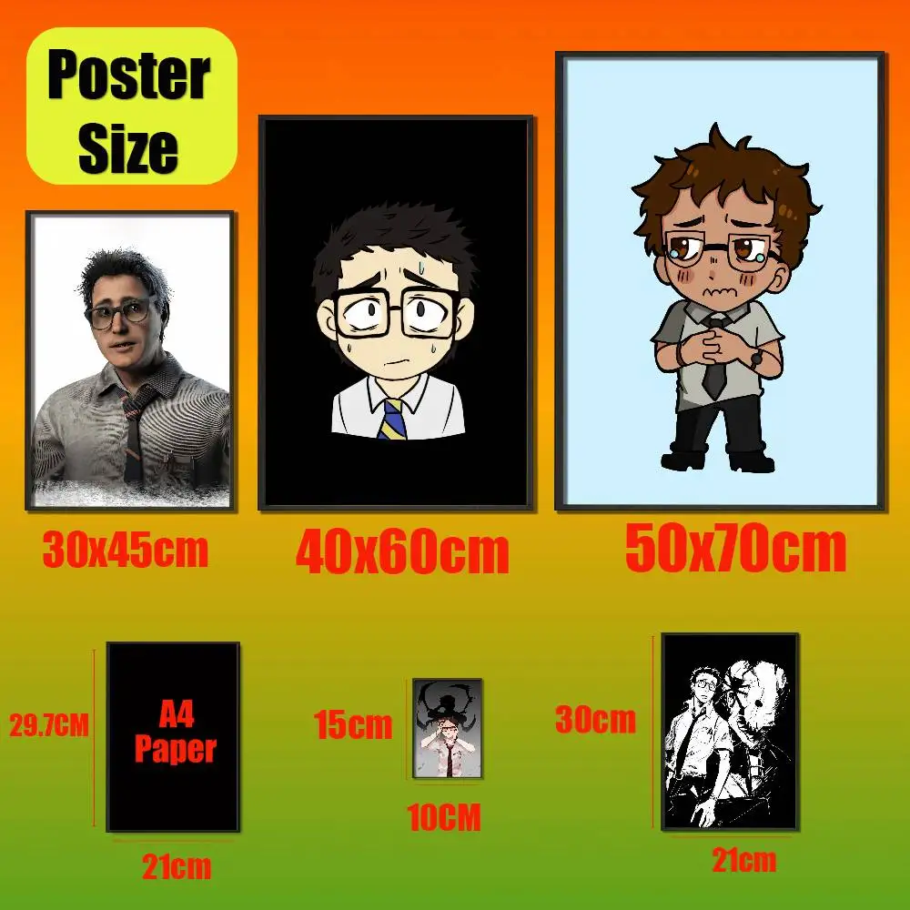 For DBD Dwight Fairfield Poster Sticker Cover Bars Custom Film Self-adhesive Ornament Collectibles Playbill