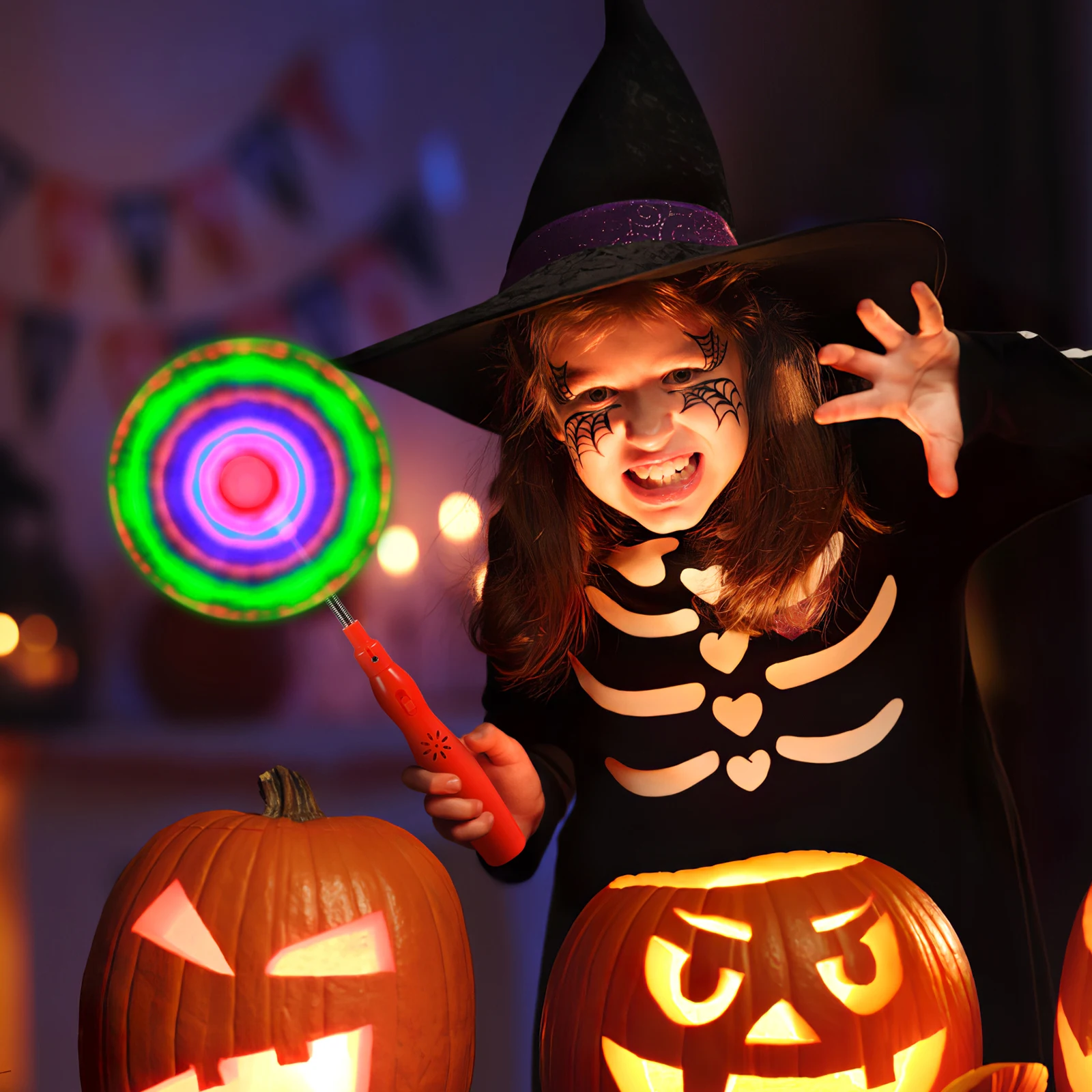 3 pcs Glowing Windmill Music Stick Rotate Windmill For Kids Colorful Light Up Musical Windmills Party Decor Outdoor Indoor