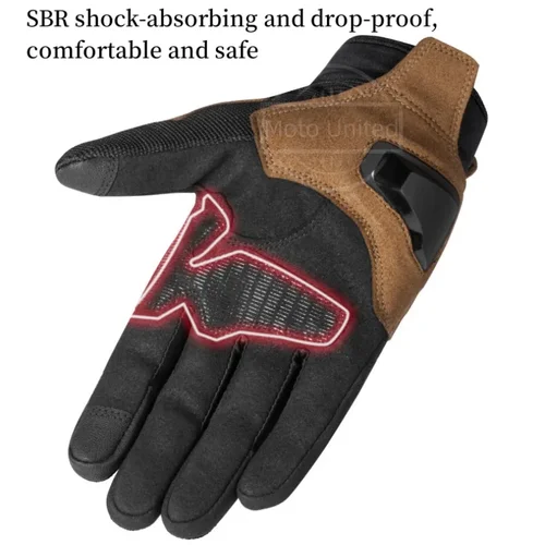 Imagen 2 del producto Motowolf-guantes de malla para ciclismo y motocicleta, equipo Retro para motorista todoterreno, accesorios para motocicletas con pantalla táctil, verano