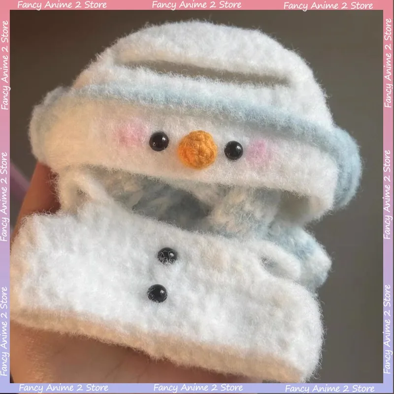 Ubranka Świąteczne dla Lalek Labubu V1 V2 V3 V4, Strój Bałwana, Urocze Mini Pluszowe Lalki, Przebrania, Akcesoria Festiwalowe dla Lalek, Prezenty