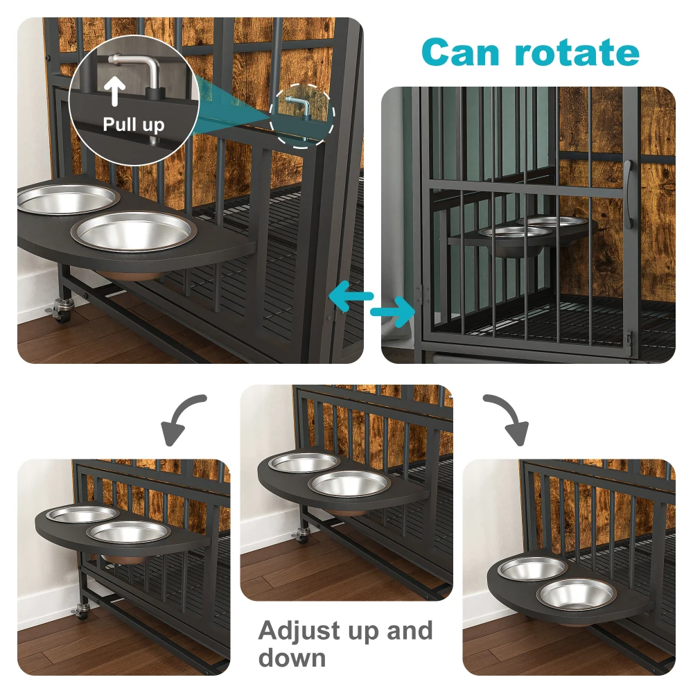 Cuccia moderna per cani fino a 80 libbre, mobile per cani con Ttray rimovibile multiuso