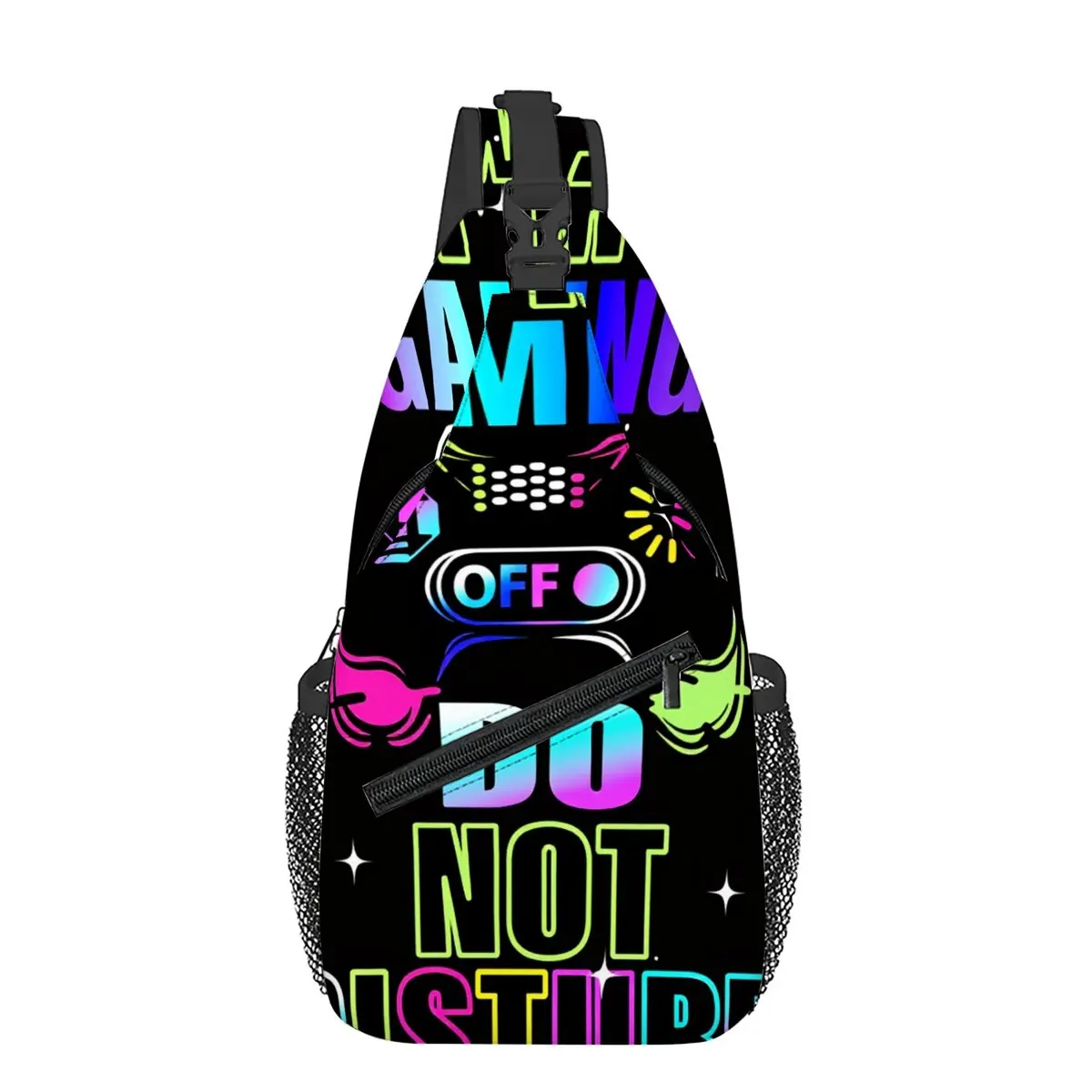 

Gamepad Cyberpunk Print Chest Bag Boy/Girls Best Gift 2D Cartoon Large Capacity Outdoor Sports Leisure Fashion Messenger Bag