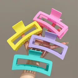 Fashion Large Solid Hair Claw Clip 13CM Women Girls Elegant Hairpins Barrette Square Hair Clips for Thick Hair Hair Accessories