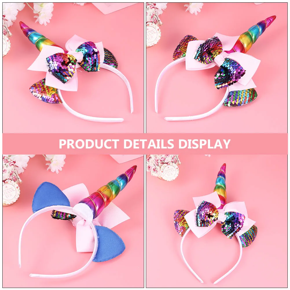 

2pcs Cat Ear Headbands For Kids Lightweight Creative Hair Hoops Party Photo Cosplay Accessory Festival