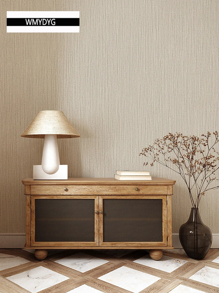 Straw Wall Paper Pure Color Linen Texture Wallpaper Modern Style Living Room Bedroom Bedroom Project Vinilo Decor Pared