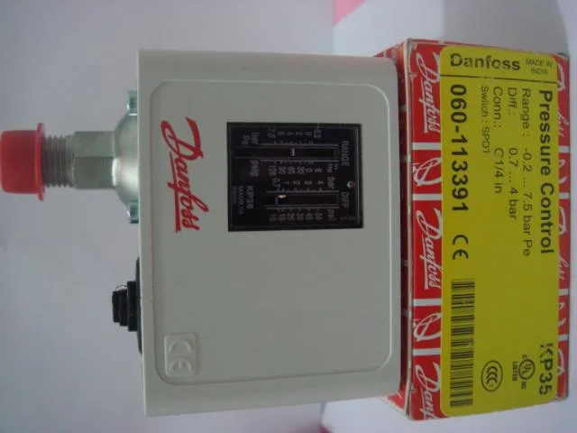 Danfoss Interruptor de Pressão Kp35 060113391 do Compressor de ar Branco do Marfim Kp35