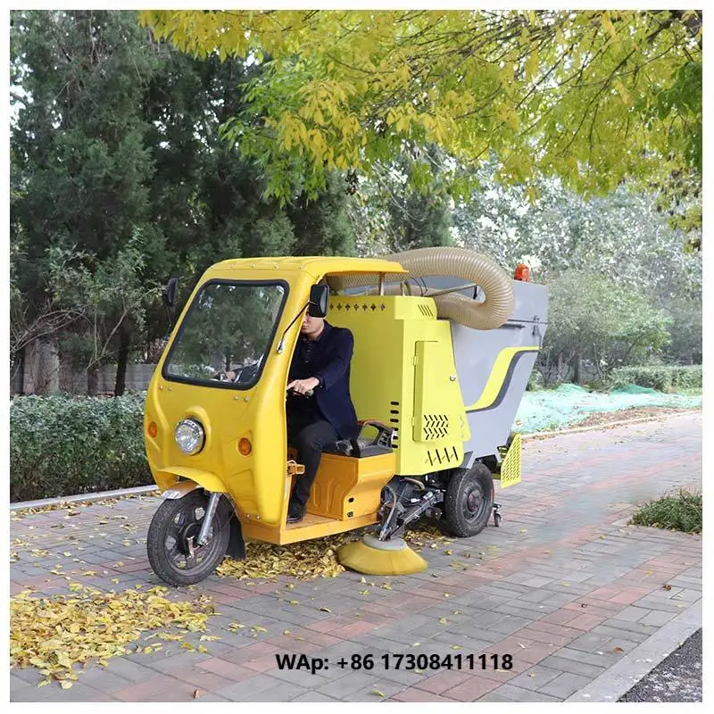 Manual Leaf and Grass Collector High-Suction Electric Leaf Collector Tricycle Sweeper for Flower Beds