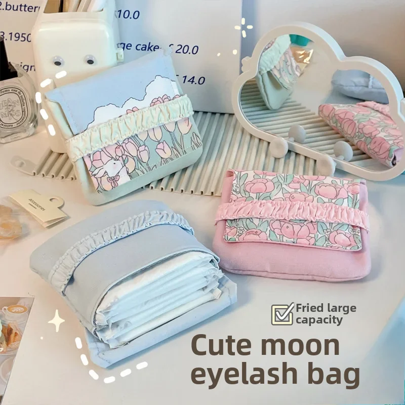 ins aunt napkin large capacity sanitary napkin cosmetics bag student travel portable small sanitary napkin menstrual bag