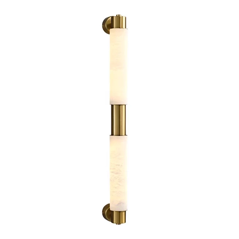 

Nordic Postmodern Designer Copper Marble Wall Lamp Chinese Style Simple Villa Living Room Bedroom Bedside Home Decoration