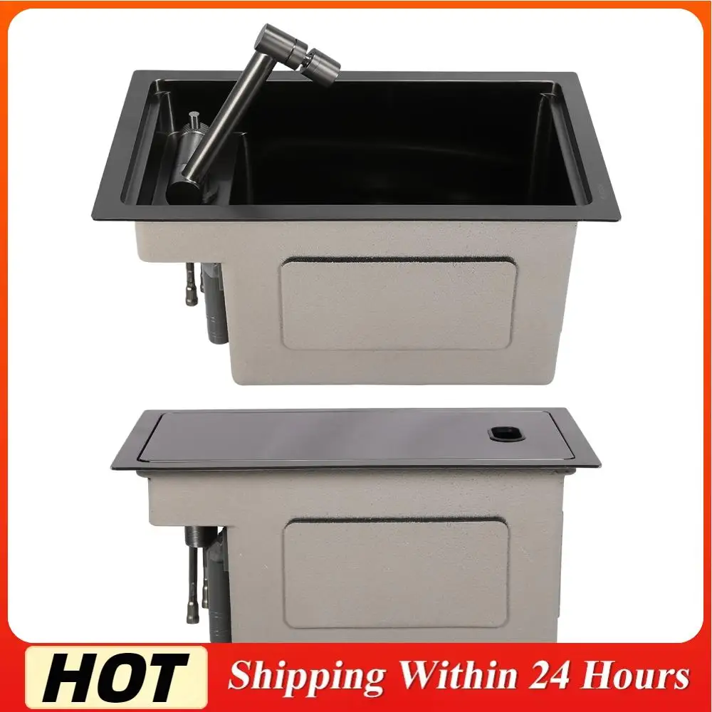 

16.9 X 9.8 X 8.7 Inch Small Kitchen Sink Undermount Wet Bar Sink with Faucet 304 Stainless Steel for Outdoor Camper Prep Use