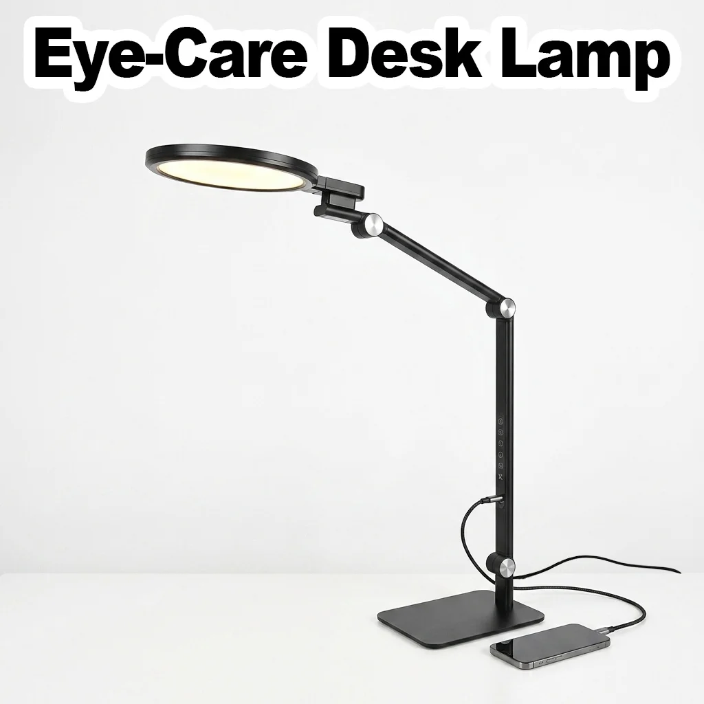 Full Spectrum Desk Lamp Clamp Flexible Metal Bright Table Lamp For Home Office Nightstand Work Room Bedside Reading Night Lumina