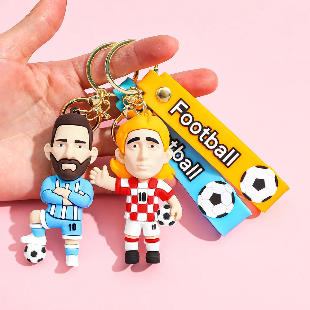 Football Jersey Keychain Cartoon Soccer Birthday Party Supplies Toy Key Ring Cristiano Ronaldo Messii Souvenir Gifts for Fans view 3
