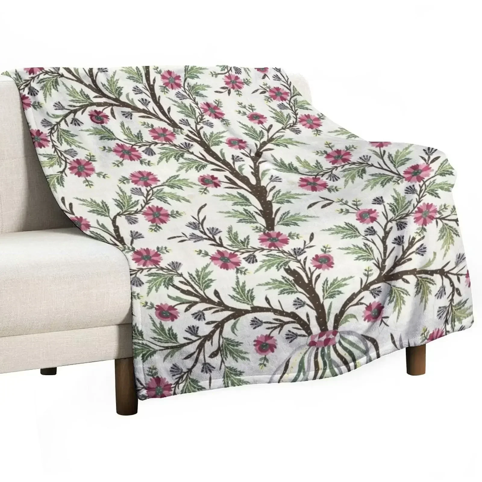 

Vintage Bohemian Suzani 16 Throw Blanket Foldable Soft Warm Blanket for Outdoor Use