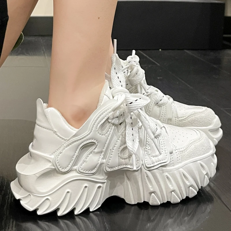 

Winter Women Sneakers Platform Casual Sports Shoes Solid Comfortable Vulcanized Shoes Outside Running Walking Shoes Female 35-40