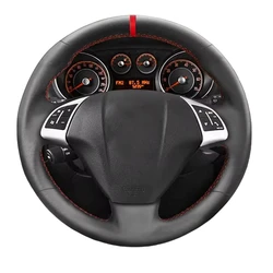 Hand Stitched Leather Car Steering Wheel Cover For Fiat Bravo Doblo Grande Punto Linea Qubo Opel Vauxhall Combo