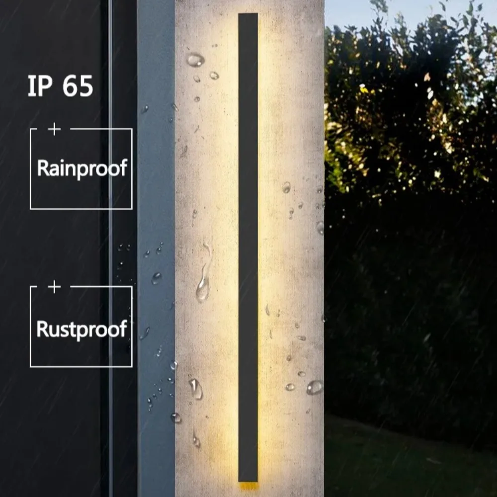 Outdoor Waterproof Wall Lamp LED  Strip Background Wall Lamp Stair Garden Lamp Living Room Bedroom Bedside Ip65 Wall Lights
