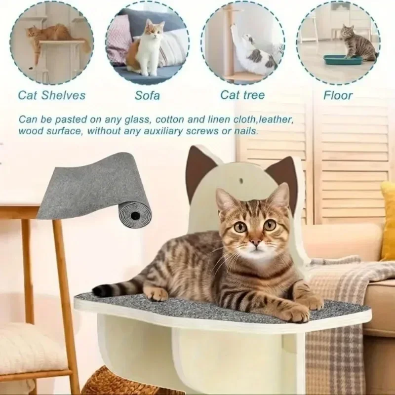 Karpet Berperekat Dapat Dipangkas Papan Goresan Kucing Sofa Anti Goresan Kucing Diy Papan Goresan Kucing Sofa Pelindung Cakar Pertajam