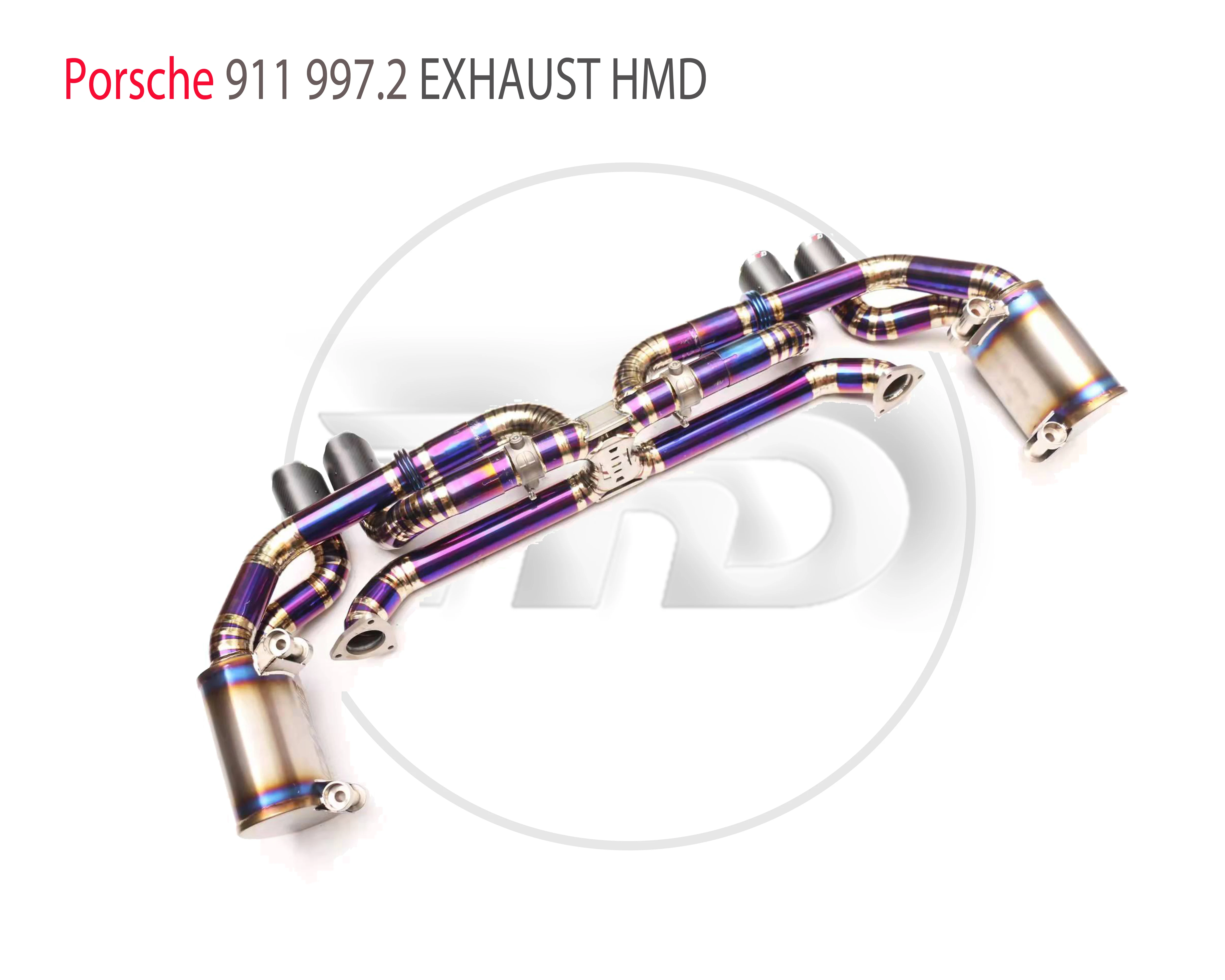 

HMD Titanium Alloy Exhaust Pipe Manifold Downpipe is Suitable for Porsche 911 997.2 Auto Modification Electronic Valve Muffler