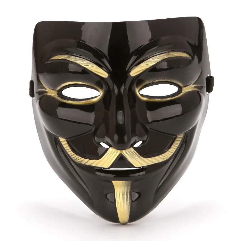 Masque de hacker anonyme, Guy Fawkes, Halloween, Noël, thème du film, cosplay V, cadeau de fête pour adultes et enfants