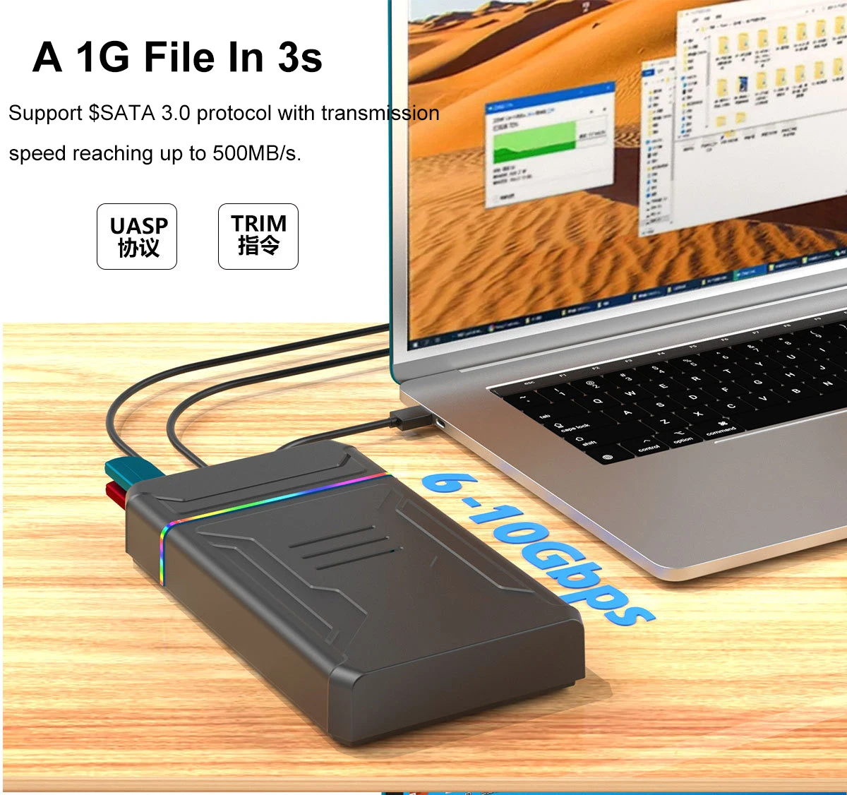 Корпус M2 NVMe SSD 2,5/3,5-дюймовый корпус для жесткого диска USB3.0 Корпус для жесткого диска с двумя отсеками 5/10 Гбит/с PCIe SSD Адаптер для жесткого диска для ПК