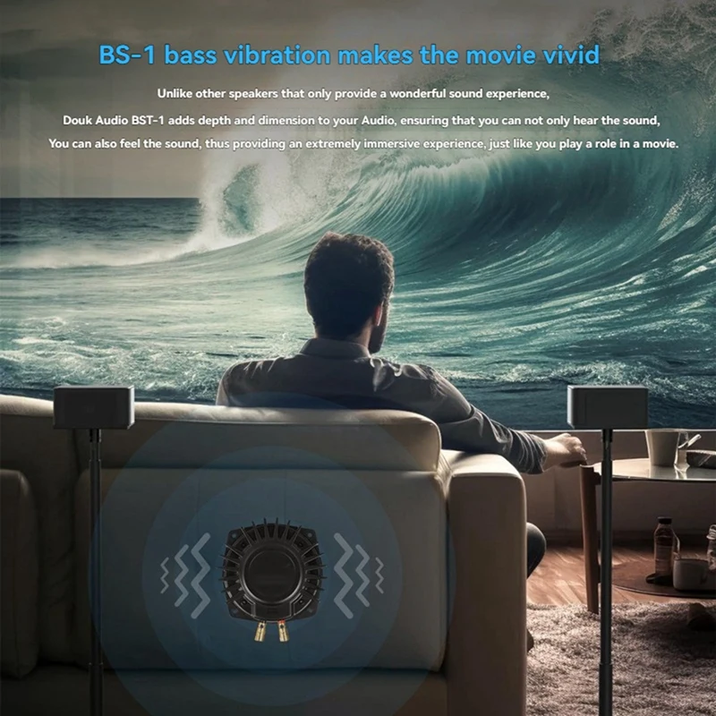 50W 6ohm Vibration Speaker Low Frequency Bass Shaker Resonance Vibrator for Home Theater Car Seat Sofa-A82Z