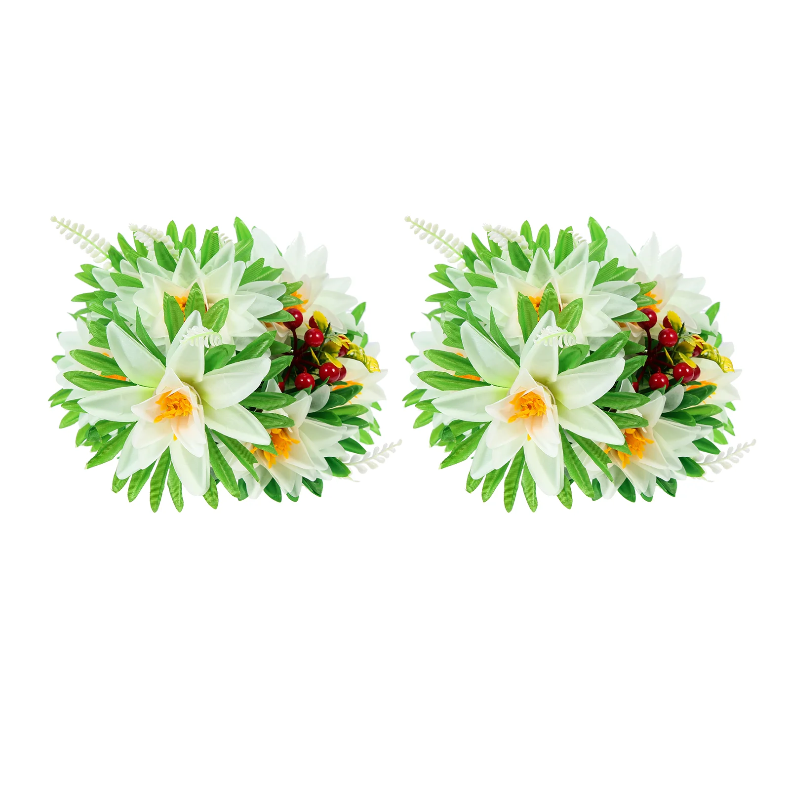 

2 Pcs Artificial Flower Simulation Chrysanthemum Plastic Bouquet Decoration for Grave Tomb Buddha Outdoor Fall Long Lasting