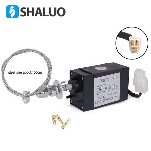 Generador diésel sin apertura Normal, dispositivo de salida de llama, válvula de apagado, solenoide, piezas de generador de potencia, accesorios, 12V, 24V, XHQ-PT