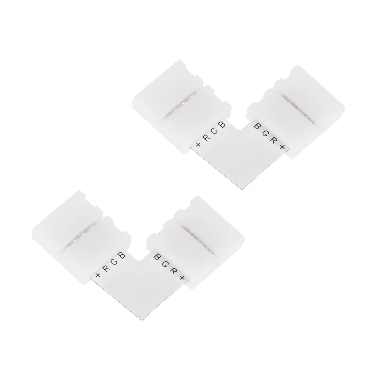 20pcs Led Light Strip Connector L-Shaped Corner Adapter For Cut Tape Connection Waterproof Junction Box Clip Lighting Accessory