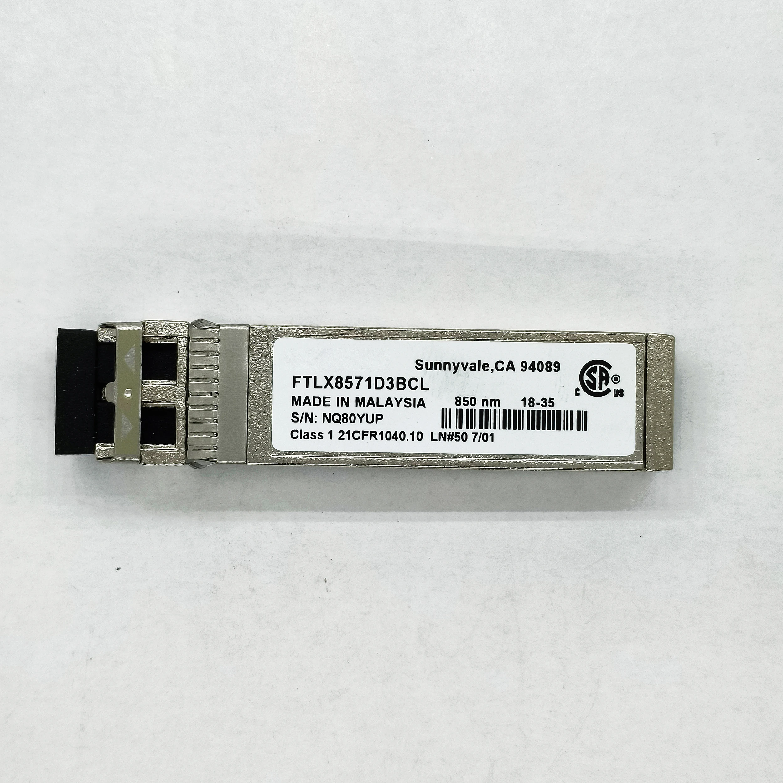 SFP 10G SR Pre-owned FTLX8571D3BCL 850nm LC MM 10GBase-SR/SW Optical Transceiver