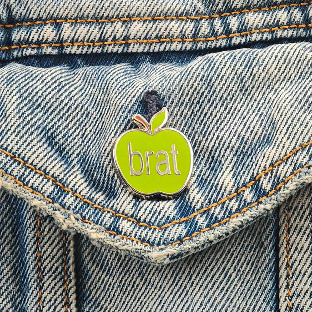 Charli XCX Brat Emaille-Pins Niedliche Grüne Apfel-Broschen Indie-Pop-Musikalbum-Logo-Abzeichen Kleidung Rucksack Anstecknadel Fangeschenk – Detail 8