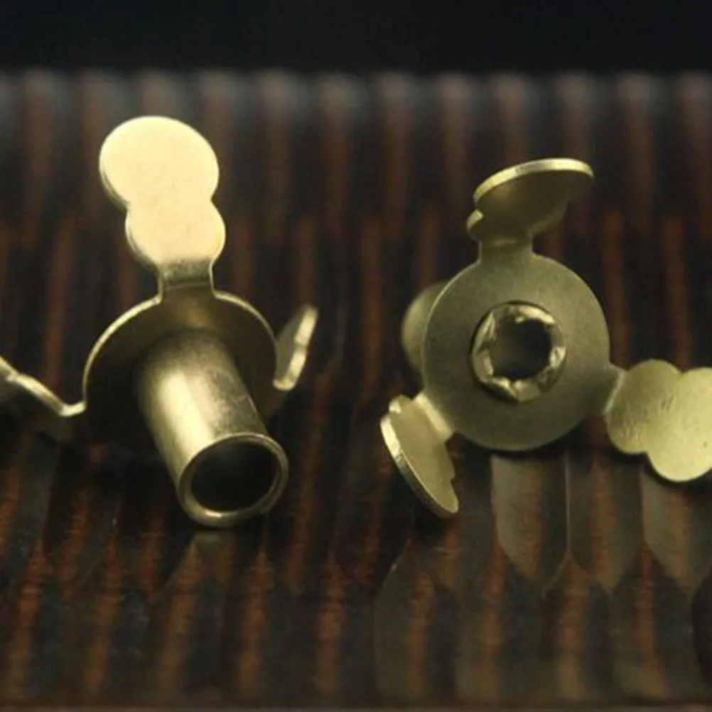 

6pcs Wick Candlestick Copper Three-legged Supplies Oil Decor Materials Supplies