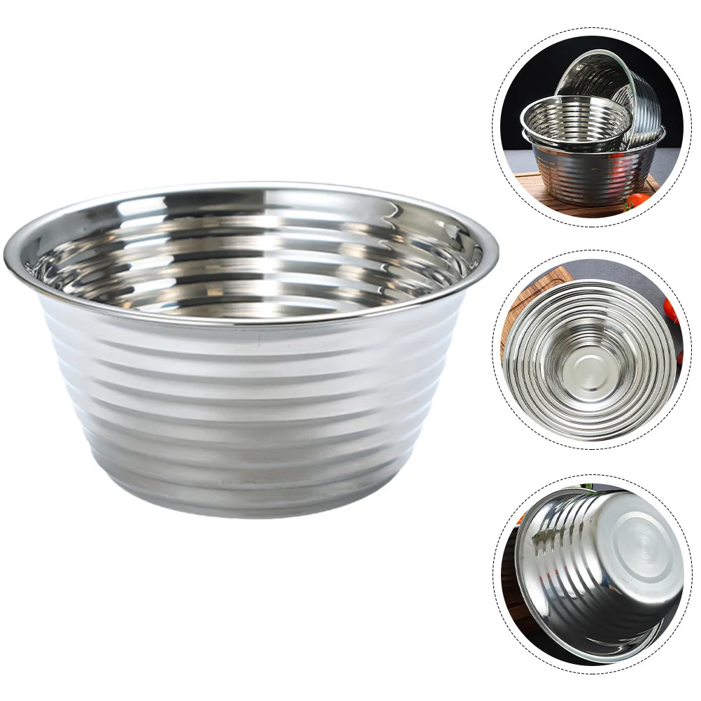 وعاء حساء من الفولاذ المقاوم للصدأ، طبق تقديم للسلطة والفواكه والخضروات، مستلزمات المطبخ، حاوية طعام على الطراز الكوري، حوض الطبخ #4