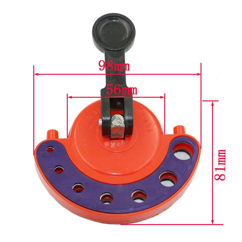1PC 4-12MM regulowane otwory szklane lokalizator wiertło diamentowe do wiercenia otworów w płytkach, szkle piła Bit rdzeniowy przewodnik z próżniową podstawą Sucker Tile