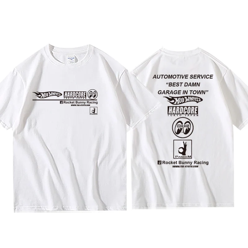 

Modified Car Toyota 86 BRZ Rocket Rabbit T-shirt Japan JDM Heavy Cotton Tide Shot Men's Short-sleeved Top