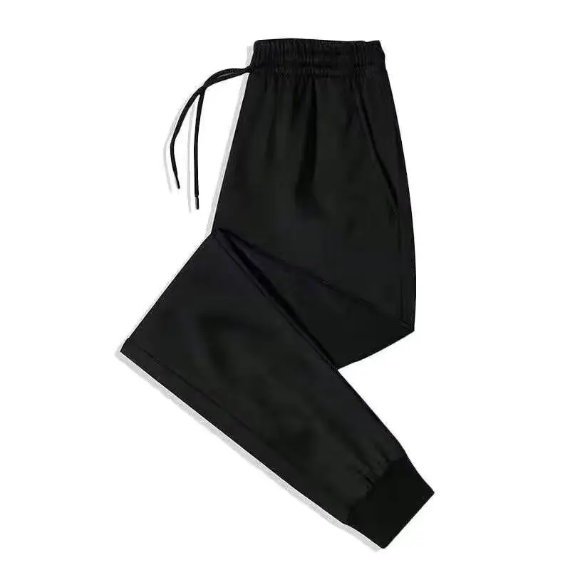 Ice Silk Loose Fit Casual Pants Summer Thin Lightweight Comfortable Large Size Qui Dry Versatile Men's Sport Trousers