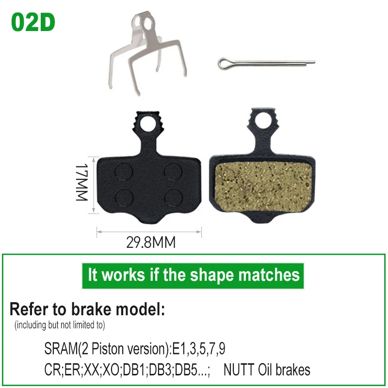 1Pair MTB Bike Hydraulic Brake Pads for Shimano xt M445 355 395 Magura Bicycle Parts Cycling Organic Resin Disc Brake Pads