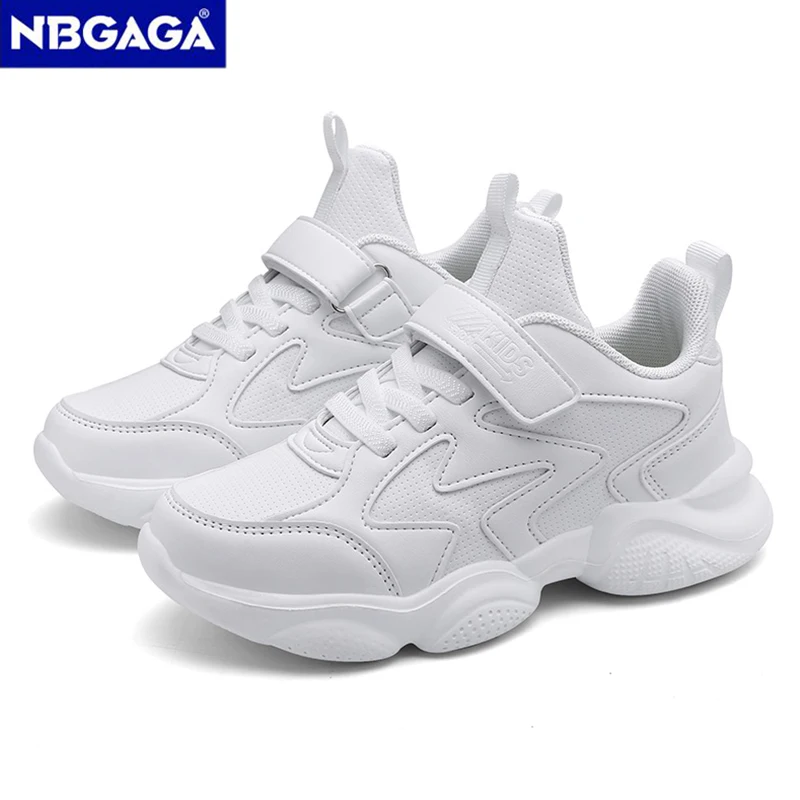 White Kids Shoes For Boys And Girls Fashion Children Comfortable Breathable Sneakers Non-slip School Casual Walking Footwear