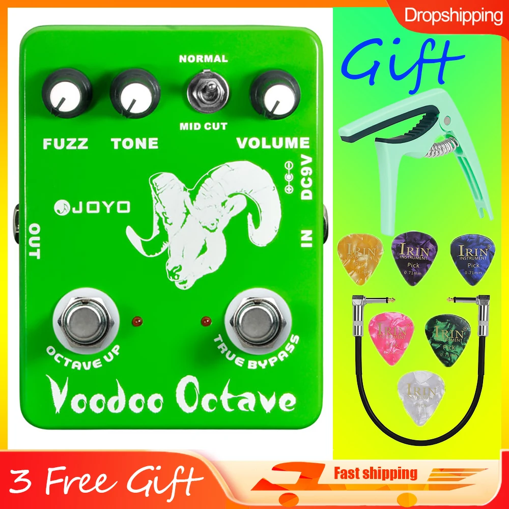 

JOYO JF-12 VOODOO OCTAVE Effects Pedal Octave Guitar Effect Pedal Fuzz Mini Pedal True Bypass Bass Electric Guitar Pedal Parts