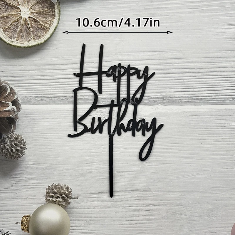 Rose Gold Alles Gute zum Geburtstag Kuchen Topper Acryl Brief Cupcake Topper Für Jungen Geburtstag Party Tasse Kuchen Topper Dekorieren Liefert – Detail 7