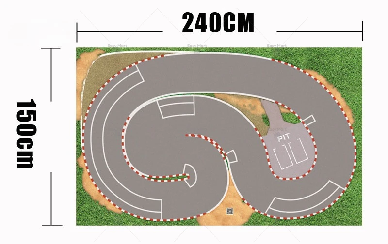 RC Drift Track Micro Car Racing Circuit with Simulation Surface