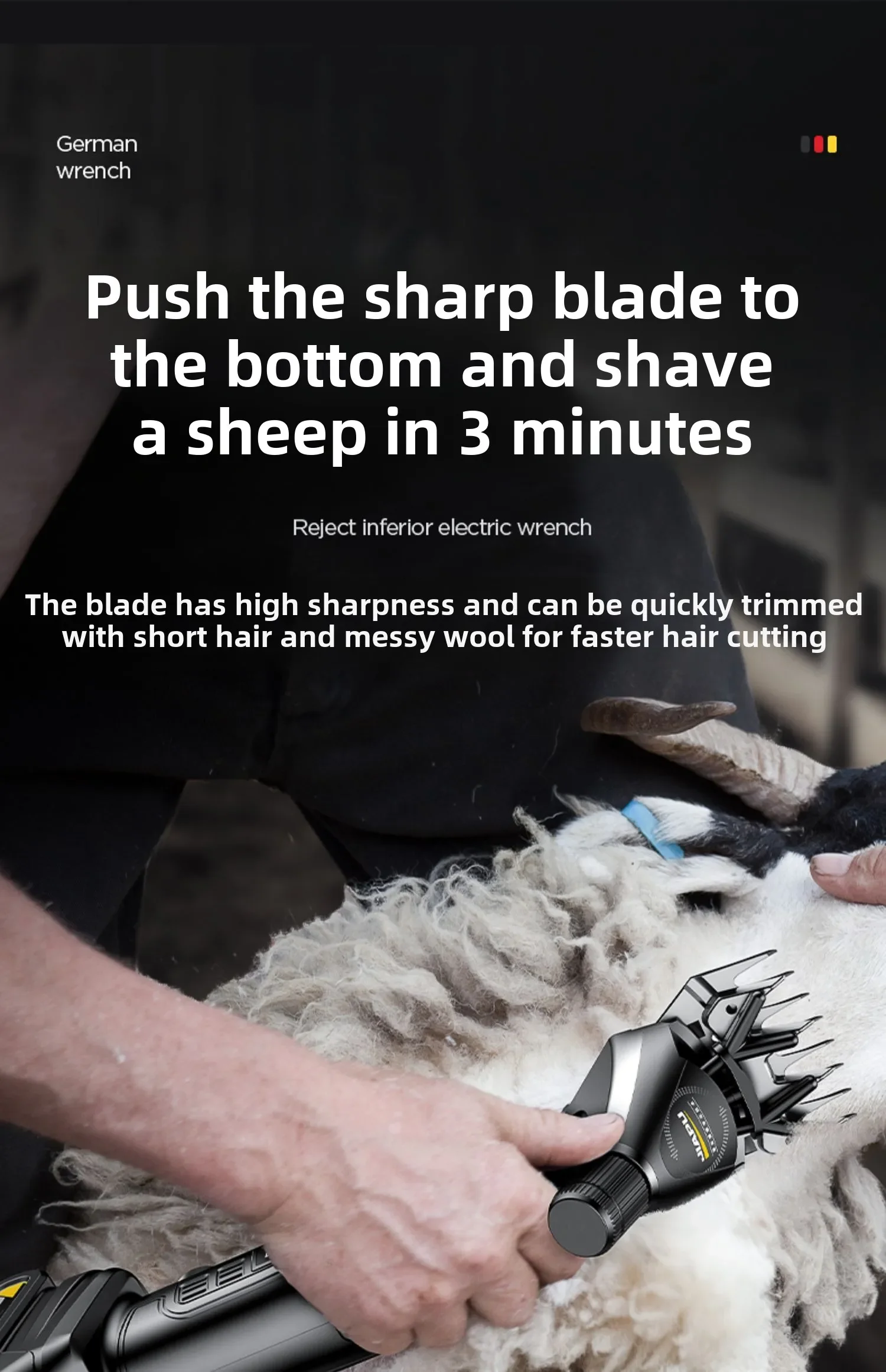 Electric Sheep Wool Trimming Machine - Precision Electric Sheep Wool Pusher Scissors for Shearing