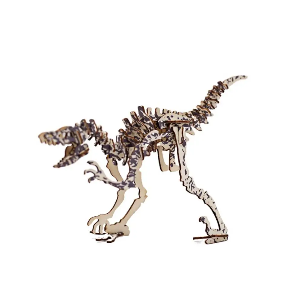 Deinonychus 3D Wooden Dinosaur Puzzle Triceratops Diplodocus DIY Dinosaur Model Spinosaurus Parasaurolophus Tyrannosaurus Jigsaw