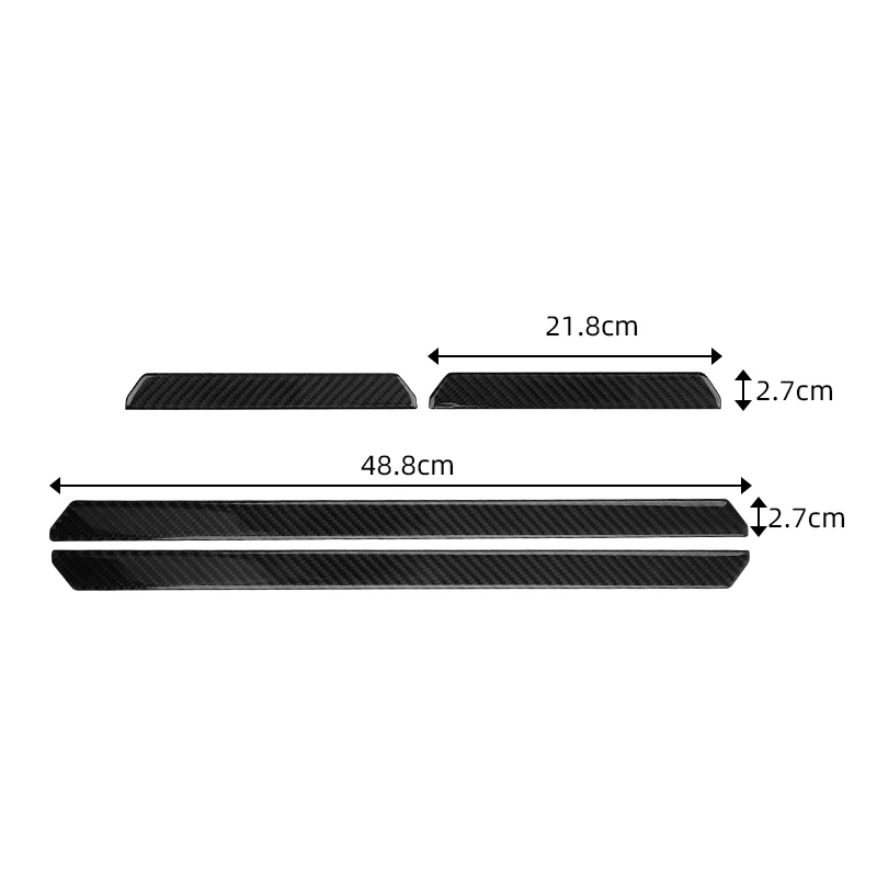 Dla Volkswagen VW Golf 8 MK8 2020 2021 listwa progowa naklejki dekoracyjne pokrycie akcesoria do wnętrza samochodu z włókna węglowego