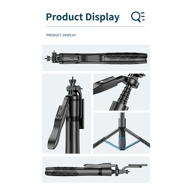 L16 teléfono Bluetooth Selfie Stick estabilizador de mano trípode plegable soporte para cámaras de acción Gopro disparo de teléfono inteligente