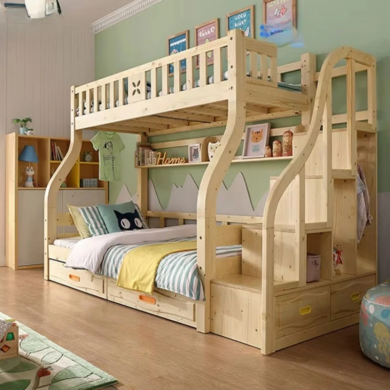 

Children's Wooden Bunk Bed Design Furniture Bunk Bed with School Dormitory